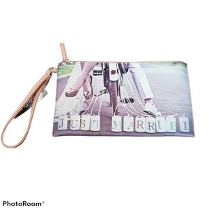 "Just Married" Bicycle Graphic Wristlet